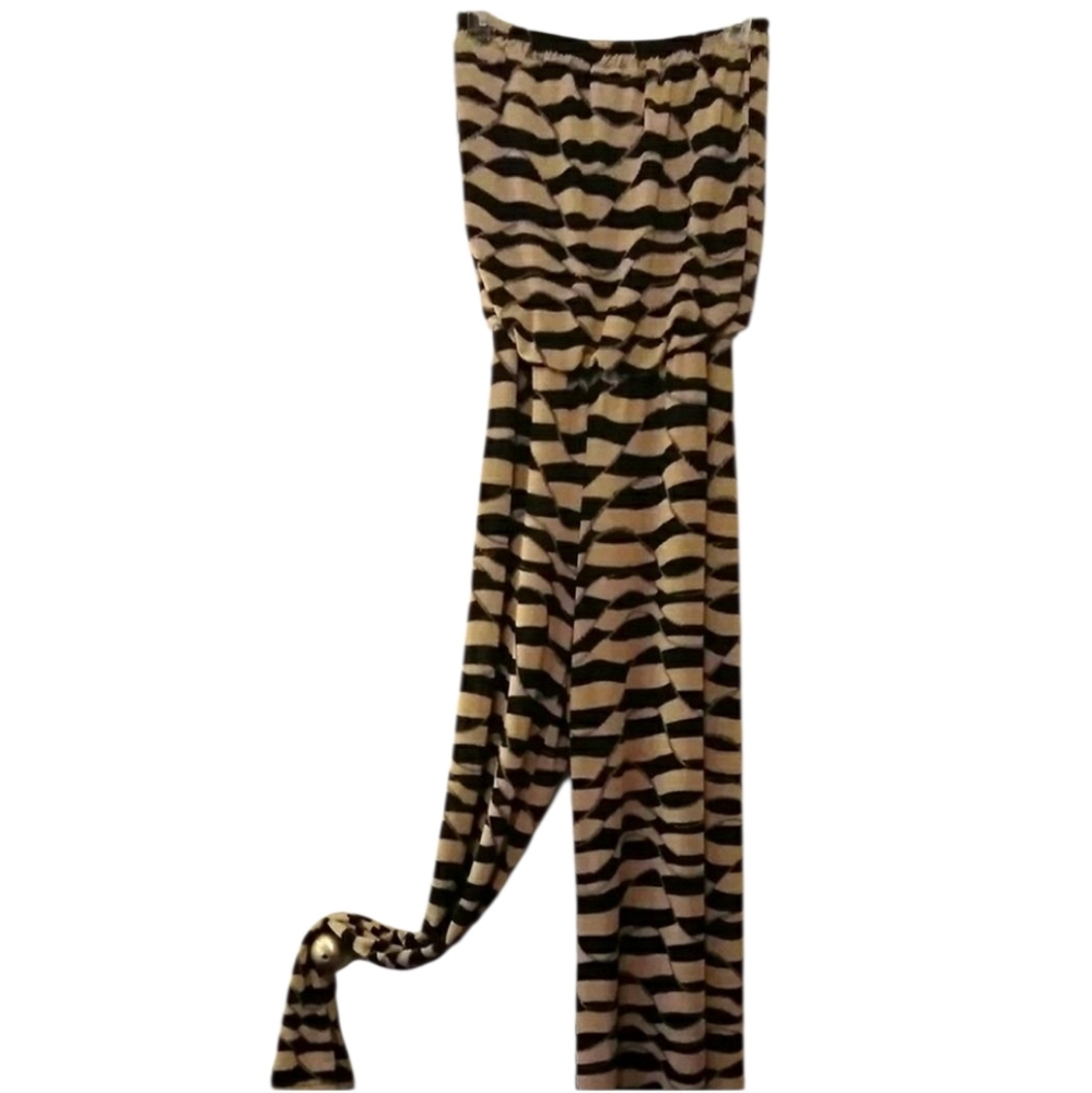 ARDEN B. jumpsuit,  strapless, zebra print  XS